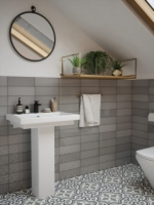 Wickes Soho Steel Ceramic Wall Tile - 300 x 100mm