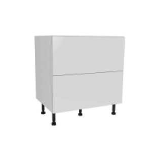 High Gloss Slab Grey 800mm Pan Drawer Premium Unit