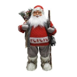 Red Traditional Santa Christmas Decoration - 80cm