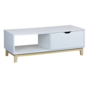 Malmo Coffee Table Pine White 1 Shelf 1 Drawer £69.00