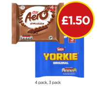 Budgens  JANUARY SALE: Aero Chocolate, Yorkie