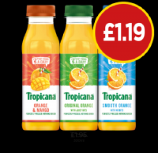 Tropicana Orange & Mango, Original Orange, Smooth Orange
