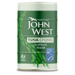 Waitrose  John West MSC Tuna Chunks in Spring Waterdrained 4x102g