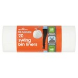 Morrisons 45L Tie Handle Swing Kitchen Bin Liners £1.35