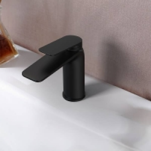 Homebase  Bathstore Aero Basin Mixer Tap (No Waste) - Matt Black