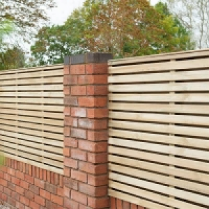 Forest Double Forest Slatted Fence Panel - 3ft - Pack of 4 £410.00