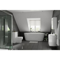 Homebase  Breeze Anthracite Porcelain Wall & Floor Tile 286 x 580mm