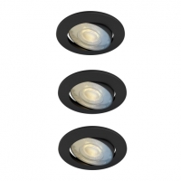 Wickes  Calex Smart 5W Adjustable Black LED Downlight - Pack of 3