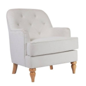 Celia Button Back Armchair - Natural