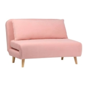 Arla Velvet Folding Sofa Bed - Pink