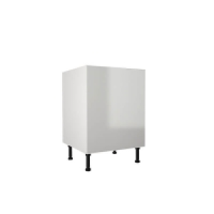 High Gloss Slab White 600mm Base Unit