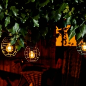 Homebase Edit Solar Cage Light (Assorted Colours)