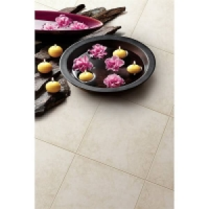 Homebase  Cuba Cream Ceramic Wall & Floor Tile 330 x 330mm - 1sqm Pack