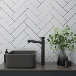 Camden White Ceramic Wall Tile 100 x 300mm - 0.45 sqm Pack