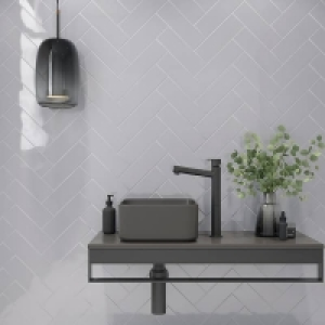 Camden Grey Ceramic Wall Tile 100 x 300mm £10.80