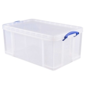 Really Useful 64L Storage Box - Clear £18.99