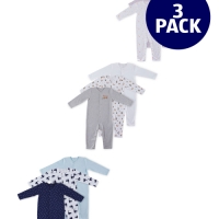 Aldi  Baby Sleep Suits Without Feet 3 Pack