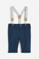 HM  Twill trousers with braces