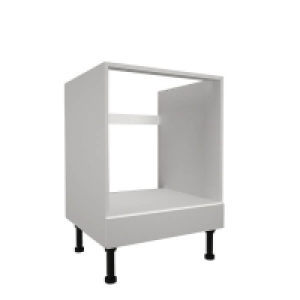 High Gloss Slab White 600mm Built-in Oven Housing Unit