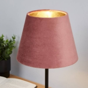 Velvet Drum Lamp Shade - 20cm - Rose