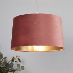 Velvet Drum Lamp Shade - 40cm - Rose