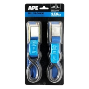 Pull Tie Down 250kg - 1.8m x 25mm - 2 Pack