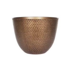 Homebase  Suva Hammered Pot Bronze - 31cm