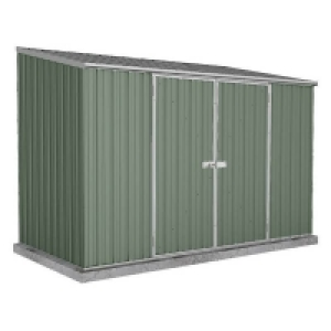Absco 10 x 5ft Space Saver Metal Pent Shed - Green