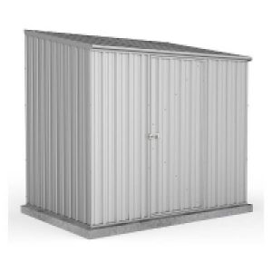 Absco 7.5 x 5ft Space Saver Metal Pent Shed - Zinc