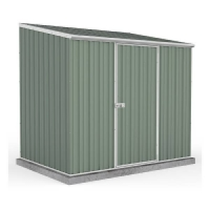 Absco 7.5 x 5ft Space Saver Metal Pent Shed - Green