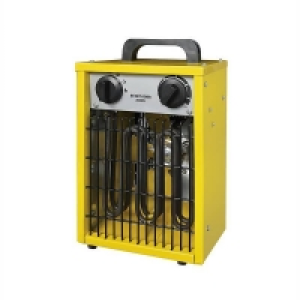 Homebase Fan Heater with Industrial Design in Yellow - 2000W