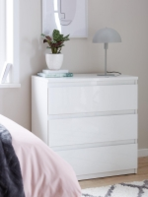 LittleWoods Very Home Layton Gloss 3 Drawer Chest - White - FSC® Certified