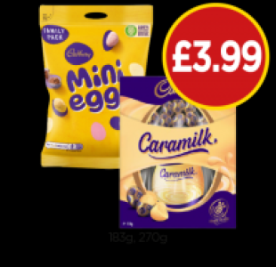 Cadbury Mini Eggs, Caramilk Easter Egg