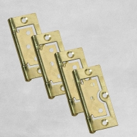 InExcess  E/Brass Flush Hinge 75mm (3 Inch) Pack of 4
