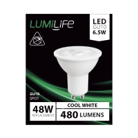 InExcess  LumiLife GU10 LED Spotlight 6.5w Bulb - Cool White