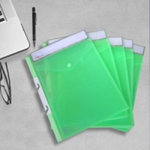 InExcess  Rexel Active Popper Pockets Green Portrait - Pack of 5