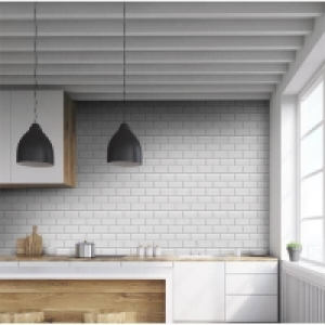 Metro Mid Grey Bevelled Ceramic Wall Tile 100 x 200mm