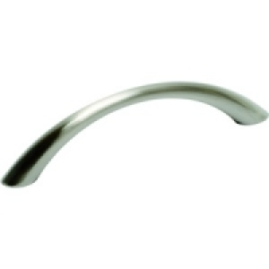 Wickes Oslo Tapered Bow Pull Bar 96mm Satin Nickel 10 Pack