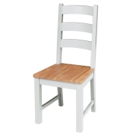 QDStores  Lucerne Dining Chair Oak White