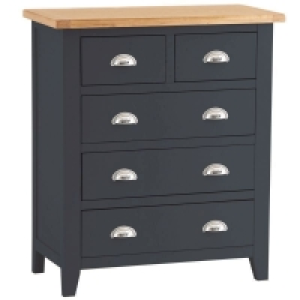 Aurora Midnight Chest of Drawers Oak 5 Drawers £249.98