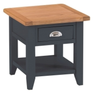 Aurora Midnight Side Table Oak 1 Shelf 1 Drawer £89.98