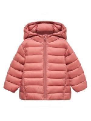 LittleWoods Mango Younger Girls Hooded Padded Coat - Light Red