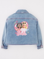 LittleWoods Barbie Back Print Denim Jacket - Blue
