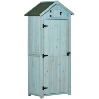 RobertDyas  Outsunny Wooden Tool Storage Shed - Blue