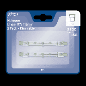 Halogen Linear R7S 118mm 120W Light Bulb - 2 pack