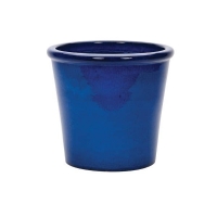 Homebase  Delta Glazed Blue Cone Planter - 26cm