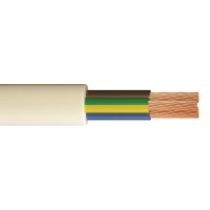 Pitacs 1.5mm 3 Core Round Flexible Cable 2m White 3183Y