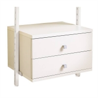 Homebase  Aura Wardrobe Storage Small Drawer Kit (W)550mm White