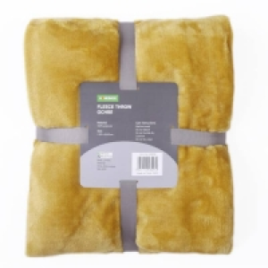 Fleece Throw - Ochre - 120x150cm