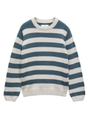 LittleWoods Mango Boys Striped Knitted Jumper - Blue